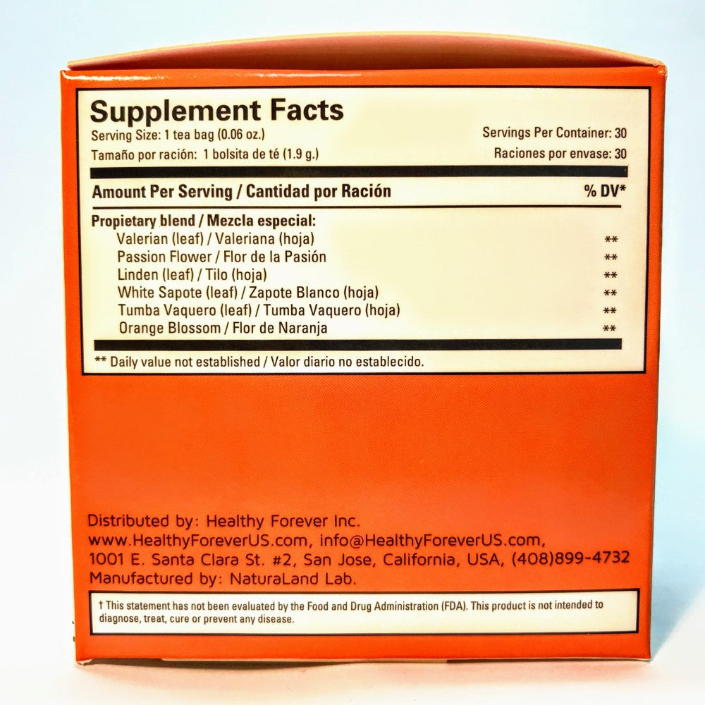 Tea Ansiedadhealth 1.8oz. 30 bags / 0.06oz ea Healthy Forever