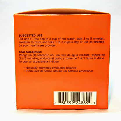 Tea Ansiedadhealth 1.8oz. 30 bags / 0.06oz ea Healthy Forever