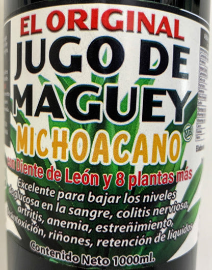 Jugo de Maguey 8 plantas Michuacano Original Negro 1000 ML