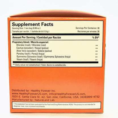 Tea DiabeHealth 1.8oz. 30 bags / 0.06oz ea Healthy Forever