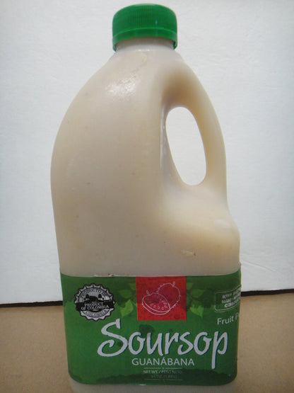 Guanabana soursop fruit 64oz plastic bottle of sweetened juice