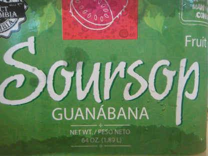Guanabana soursop fruit 64oz plastic bottle of sweetened juice