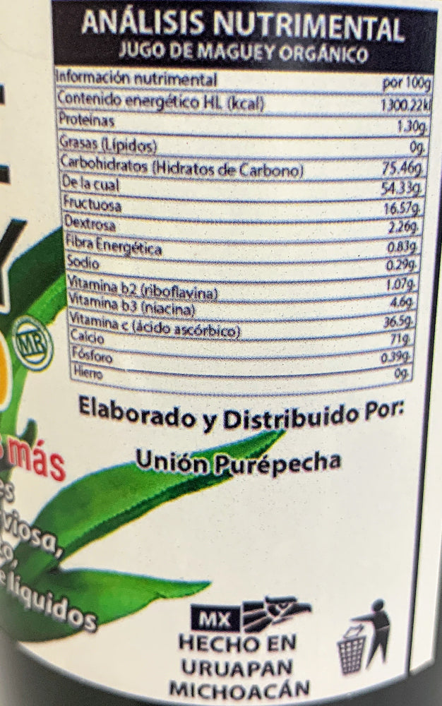 Jugo de Maguey 8 plantas Michuacano Original Negro 1000 ML