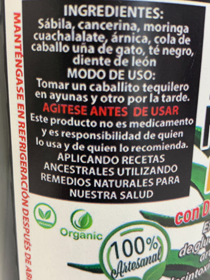 Jugo de Maguey 8 plantas Michuacano Original Negro 1000 ML