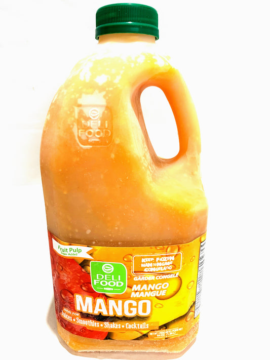 Mango 64oz plastic bottle of sweetened juice