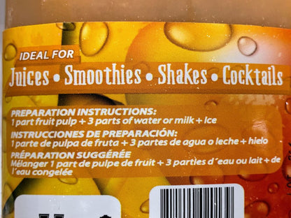 Mango 64oz plastic bottle of sweetened juice