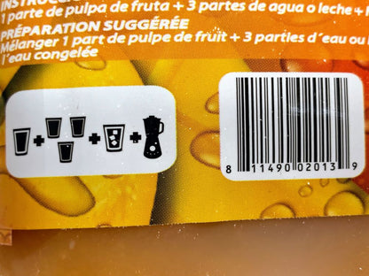 Mango 64oz plastic bottle of sweetened juice