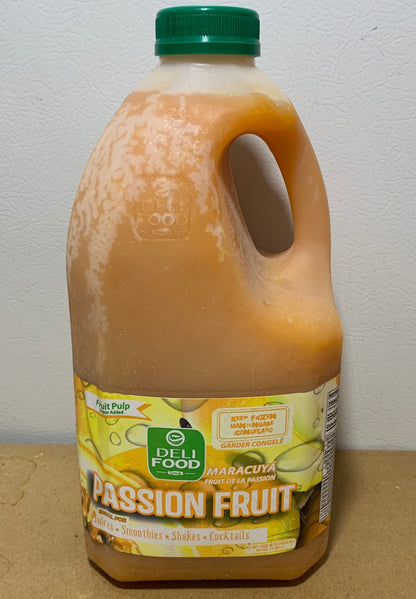 passion fruit 64oz plastic bottle of sweetened juice