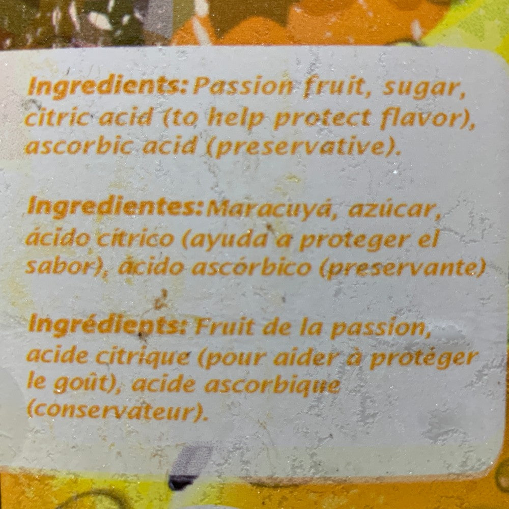 passion fruit 64oz plastic bottle of sweetened juice