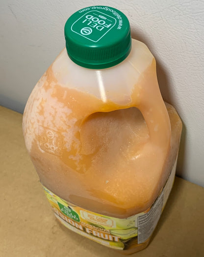 passion fruit 64oz plastic bottle of sweetened juice