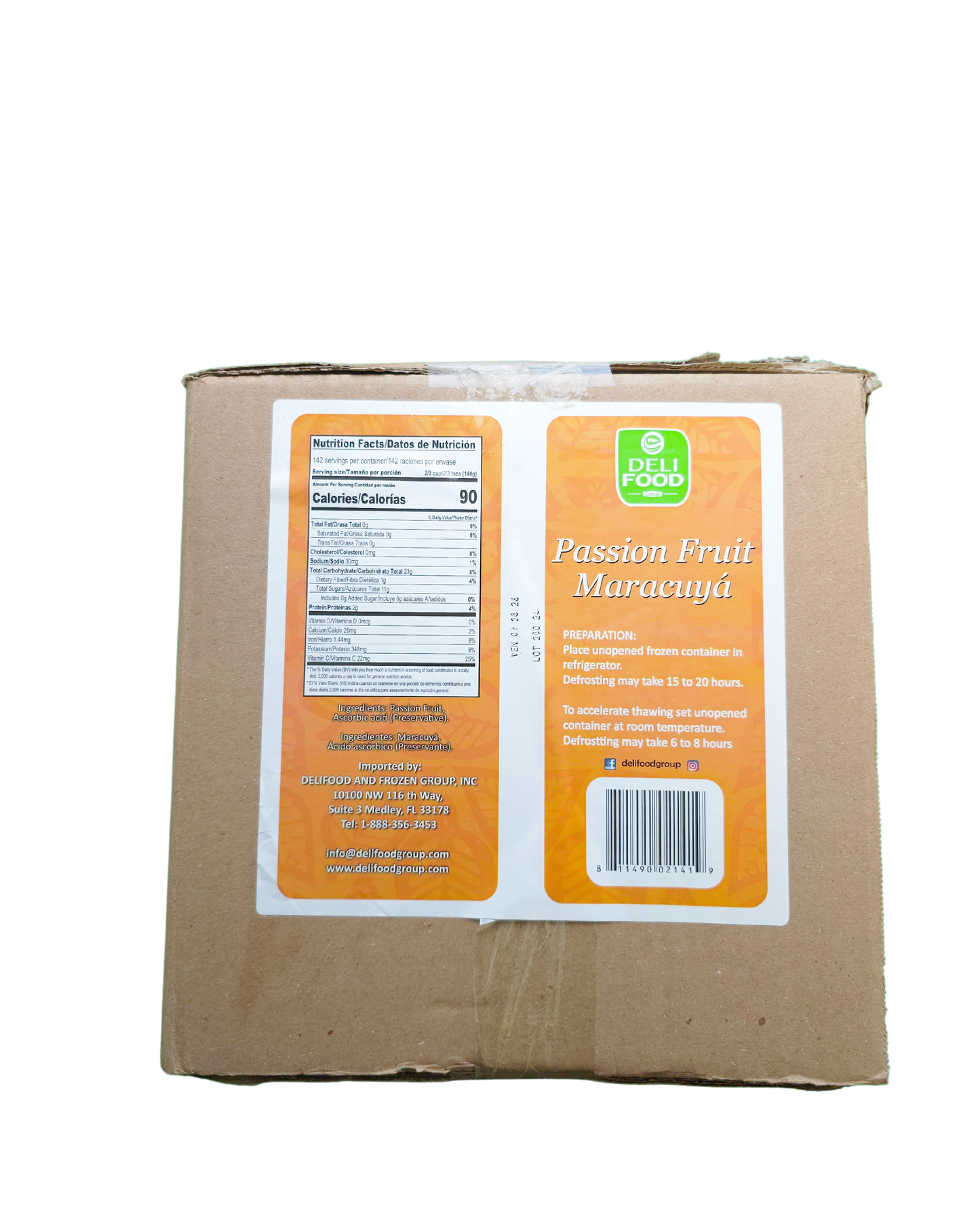 Passion Fruit Maracuya fruit 5 pounds plastic bag x8 units case total 40 pounds